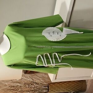 New Collection Tunica Dress Green Made In Italy